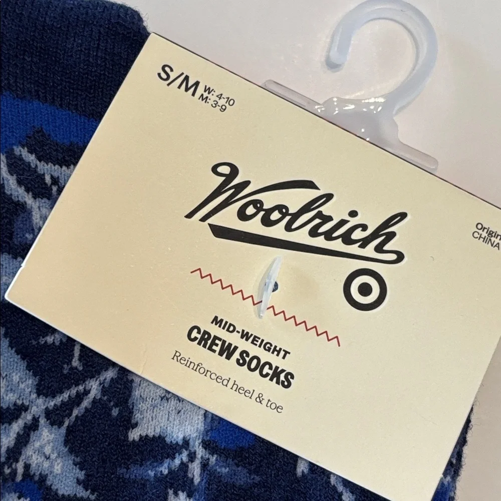 Woolrich x Target LIMITED EDITION Blue Floral Crew Socks